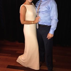 Sparkly light pink bridesmaid/prom dress